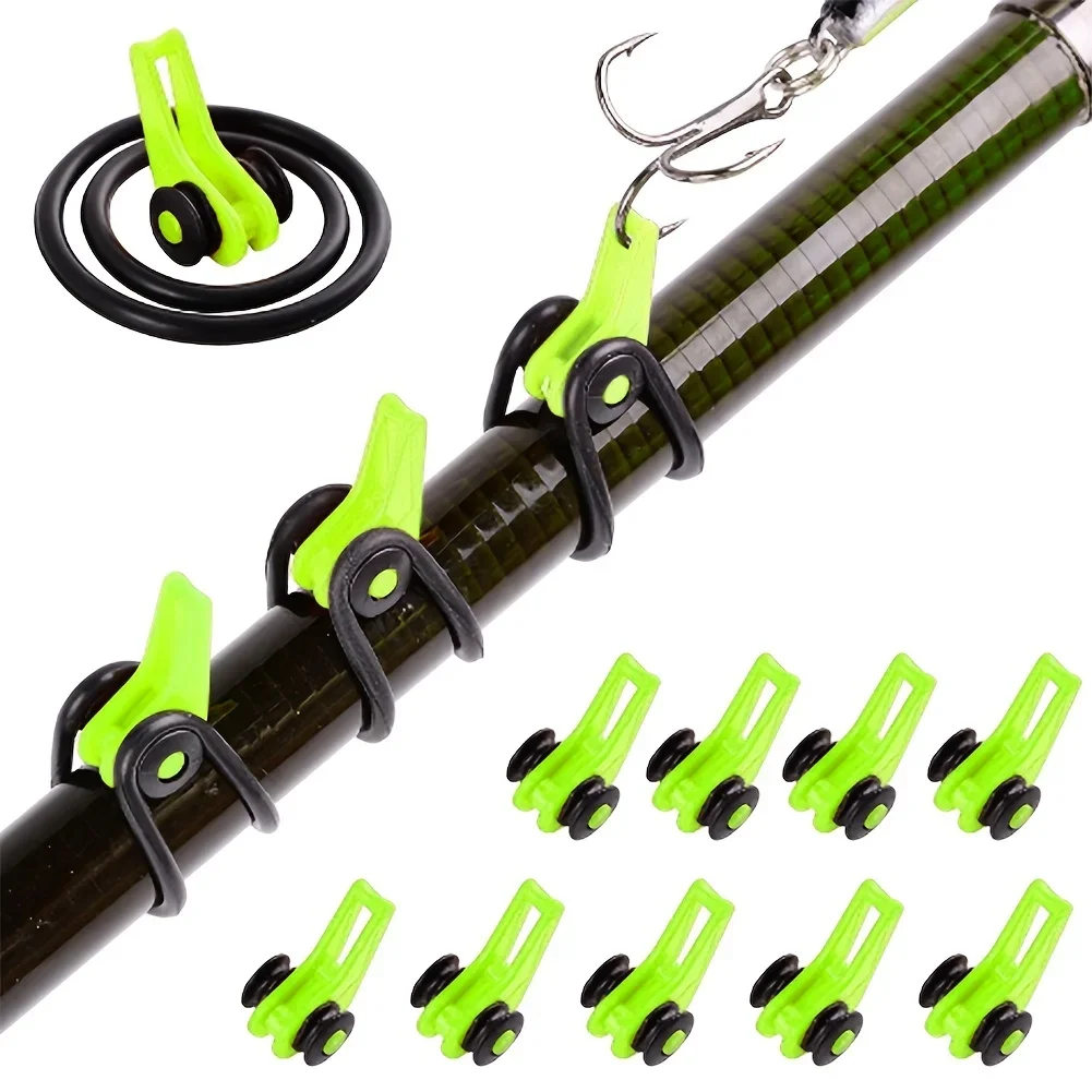 Fishing Hook Jig - 10pcs/lot Fishing Rod Pole Hook Keeper