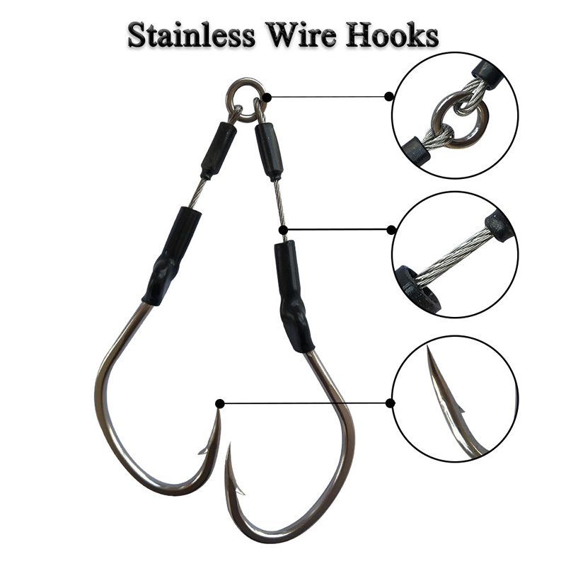 2pcs Barbed Hooks Sea Fishing  - Fishing Hook Jig 评论和价格