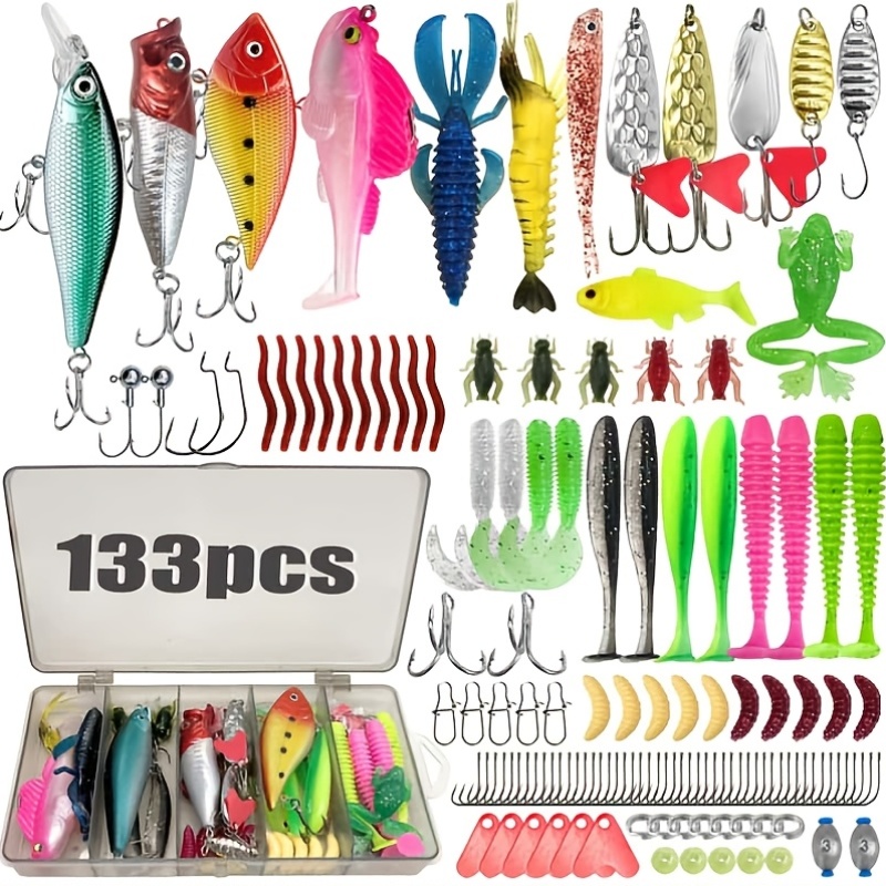 133Pcs Premium Fishing Lures T - Fishing Hook Box 评论和价格