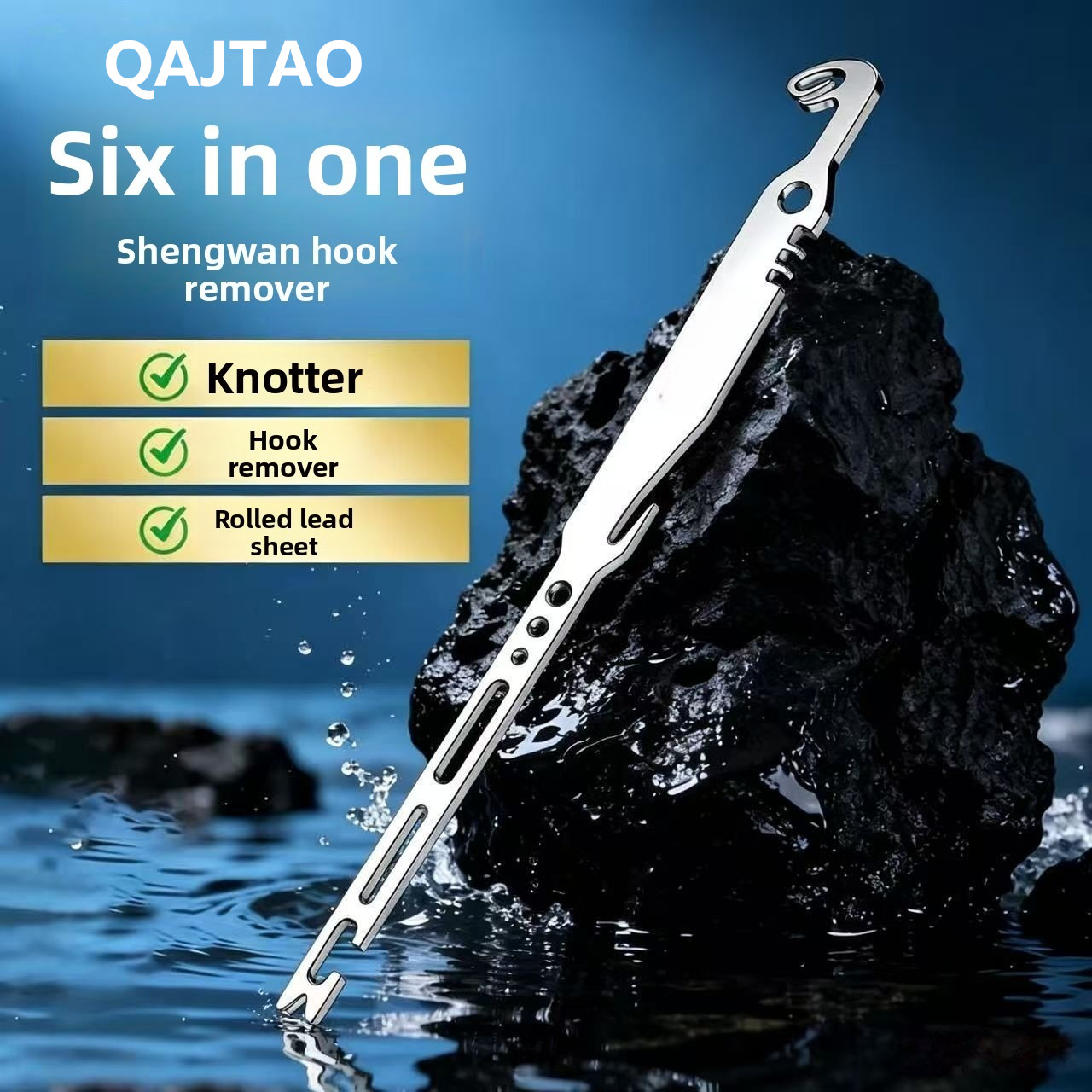 QAJTAO 4 Pieces 6-in-1 Stainle - Fishing Hook Sharpener 评论和价格