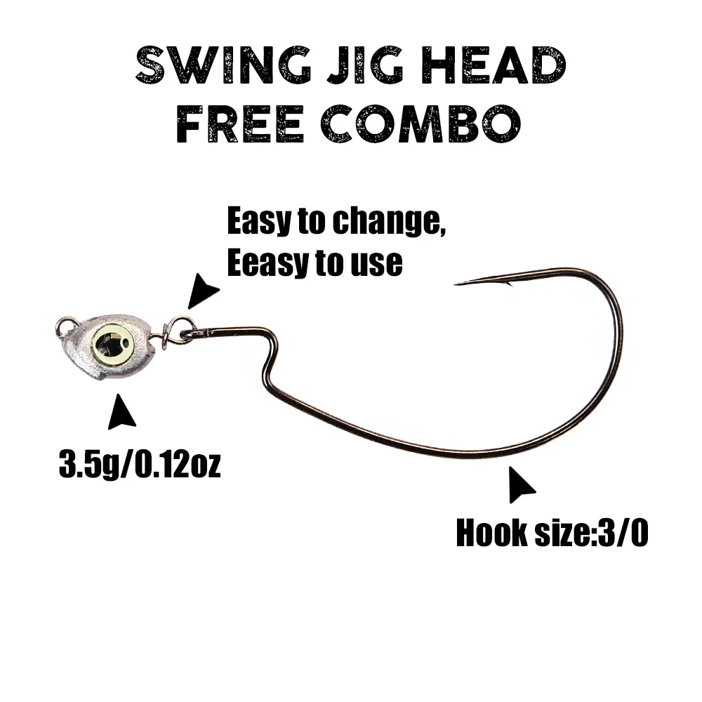 B&U Swing Jig Head Cheburashka - Fishing Hook Offset 评论和价格